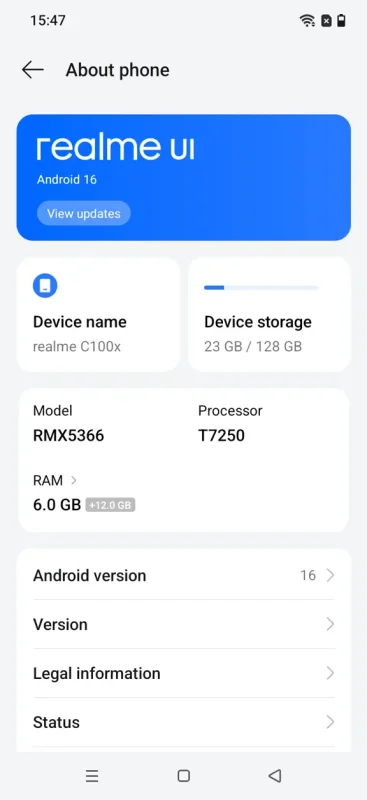 Realme C100x View 82 - Camera, Display & Design