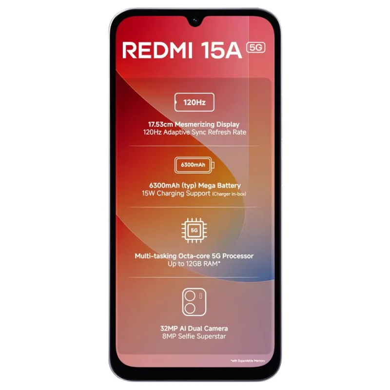 Xiaomi Redmi 15a View 6 - Camera, Display & Design